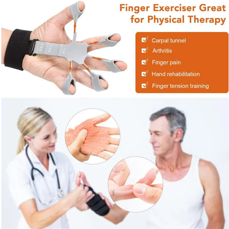 Silikon-Griffgerät, Bahre, Fingergreifer, Krafttrainer, Stärkung des Rehabilitationstrainings