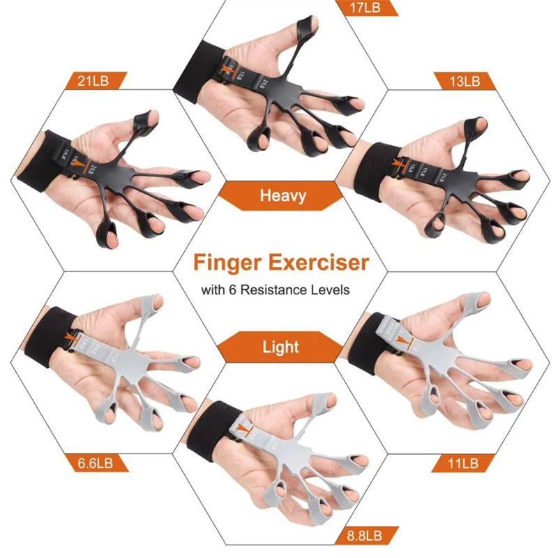 Silikon-Griffgerät, Bahre, Fingergreifer, Krafttrainer, Stärkung des Rehabilitationstrainings