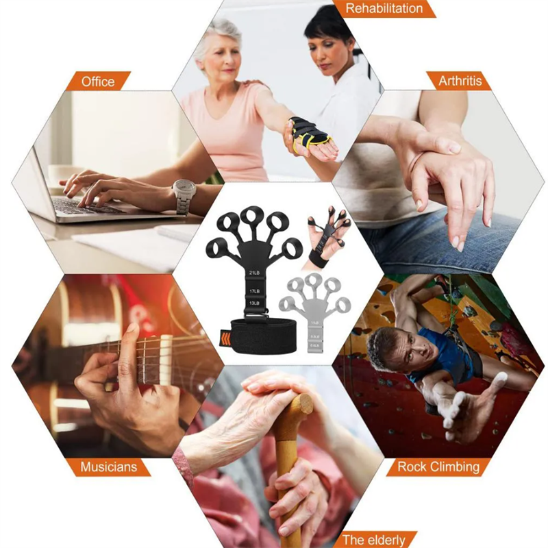 Silikon-Griffgerät, Bahre, Fingergreifer, Krafttrainer, Stärkung des Rehabilitationstrainings