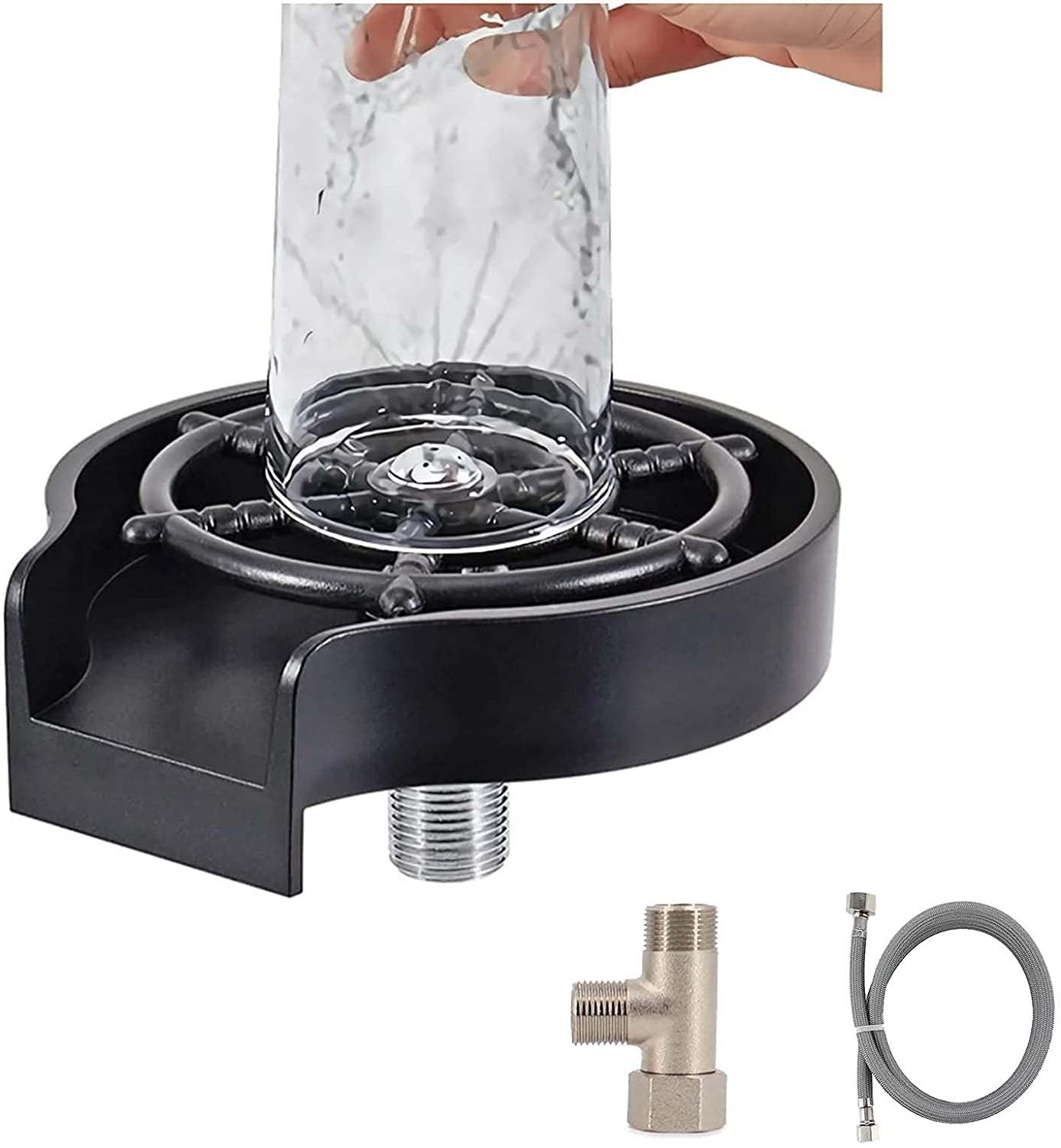 Tassenwaschbecken Edelstahl Glasspüler Bar Automatischer Tassenwascher mit hohem Druck 