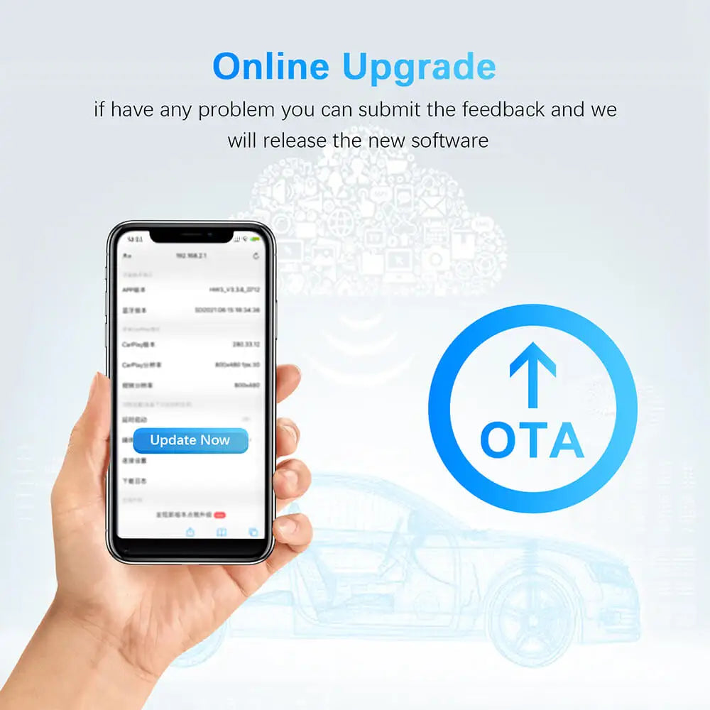 Wireless CarPlay Android Auto Adapter for OEM Car Stereo With USB Plug and Play