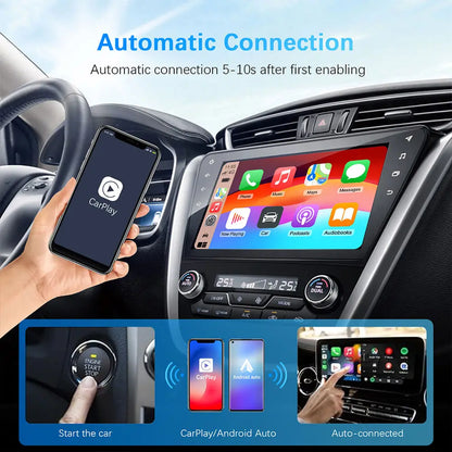 Wireless CarPlay Android Auto Adapter for OEM Car Stereo With USB Plug and Play